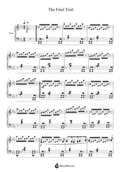 The Final Trial Sheet Music by Masaya Kuzume/Yasuaki Itawa/Manaka Kataoka/Hajime Wakai/Koji Kondo-Arr.Blairharte Titess