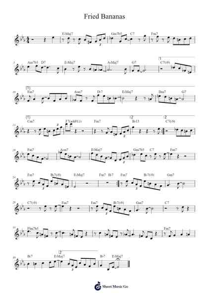Fried Bananas Sheet Music by Dexter Gordon-Arr.Chloepole
