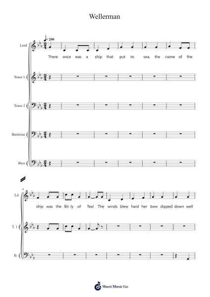 Wellerman Sheet Music by The Longest Johns-Arr.Blithediah