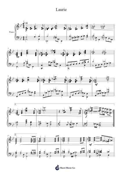 Laurie Sheet Music by Bill Evans-Arr.Reyler Poundien