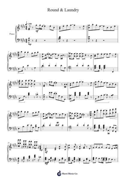 Round & Laundry Sheet Music by Vo.Nai Br.XX/Celeina Ann-Arr.Charalph