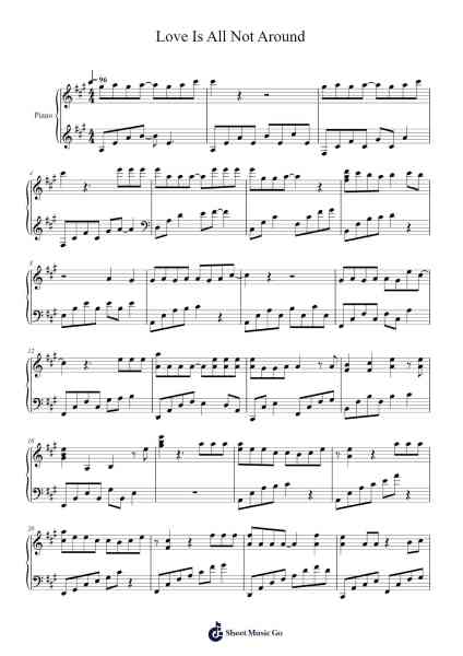 Love Is All Not Around Sheet Music by undefined-Arr.Myrtours Hihill
