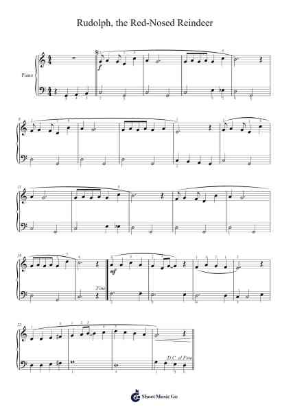 Rudolph, the Red-Nosed Reindeer Sheet Music by Harry Brannon-Arr.Deirrine Sisibyl