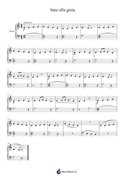 Symphony No. 9 in D Minor, Op. 125 "Choral": IV. Ode to Joy Sheet Music by Ludwig van Beethoven-Arr.Bardtrid