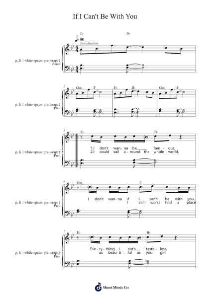 If I Can't Be With You Sheet Music by undefined-Arr.Diabaird
