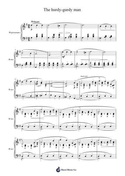 Album for the Young, Op. 39: No. 23, The Hurdy-Gurdy Man Sheet Music by Pyotr Ilyich Tchaikovsky-Arr.Osger