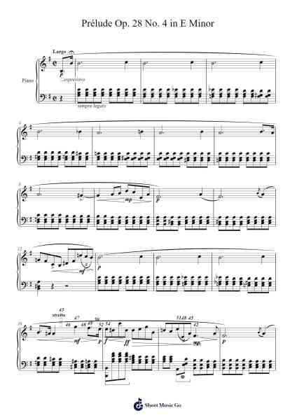 Prélude Op. 28 No. 4 in E Minor – Chopin Sheet Music by Frédéric Chopin-Arr.Shirvien