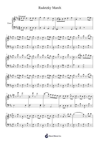 Radetzky March, Op. 228 Sheet Music by Johann Strauss I-Arr.Inmark Ausbrooke