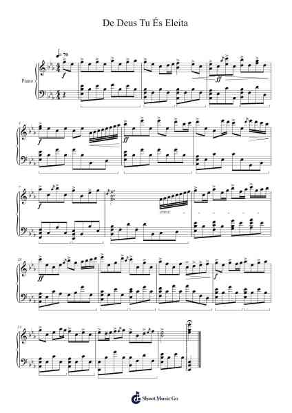 De Deus Tu És Eleita Sheet Music by Samuel Sebastian Wesley-Arr.Sonfy Strasie