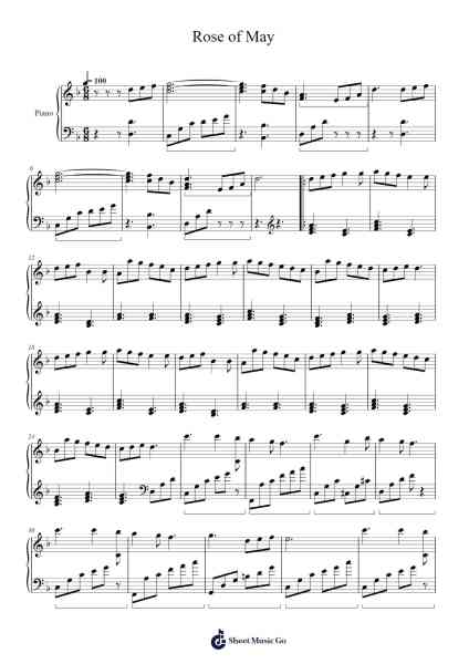 Rose of May Sheet Music by Nobuo Uematsu-Arr.Tice Charsweet