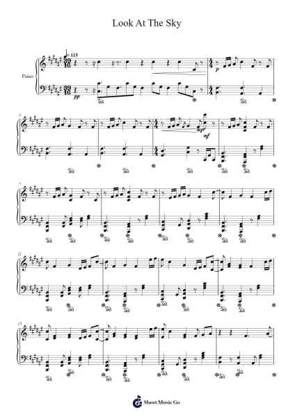 Look At The Sky Sheet Music by Porter Robinson-Arr.Holew Brianmaud