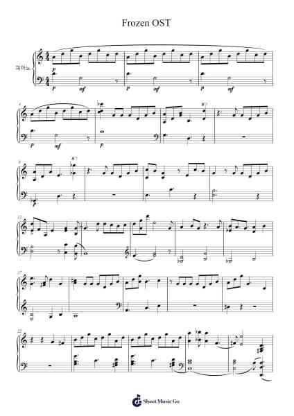 Frozen OST Notas de música por Misc Cartoons-Arr.Joanreade Annlus