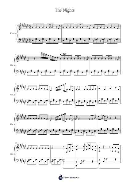 The Nights Sheet Music by Avicii-Arr.Leeles Stoweser