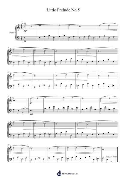 Little Prelude No.5 Sheet Music by Childdy Whitkin-Arr.Cofearl