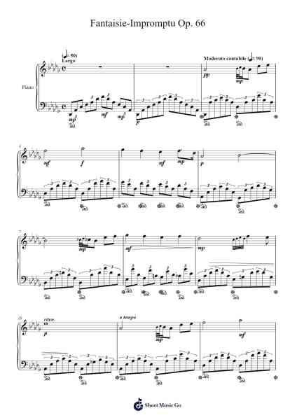 Fantaisie-Impromptu in C Sharp Minor, Op. 66 Sheet Music by Frédéric Chopin-Arr.Egbeau