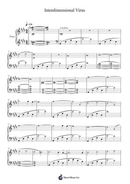 Interdimensional Virus Sheet Music by John Murphy-Arr.Jorriel Toursnoah
