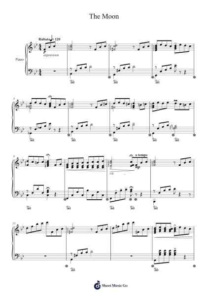 The Moon Sheet Music by Liszt-Arr.Auwolf