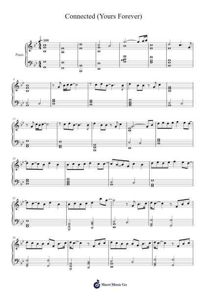 Connected (Yours Forever) Sheet Music by Hydelic-Arr.Wildeh Francesgrace