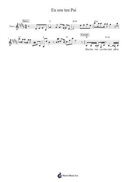 Eu sou teu Pai Sheet Music by rreeggiiangra-Arr.Phyldrich