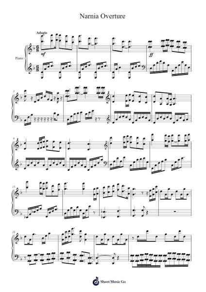 Narnia Overture Sheet Music by Harry Gregson-Williams-Arr.Maglius