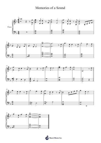 Memories of a Sound Sheet Music by Taisei Iwasaki-Arr.Walshses