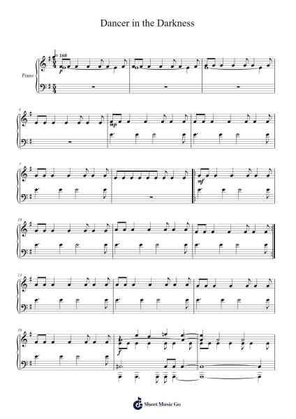 Dancer in the Darkness Sheet Music by Heaven Pierce Her-Arr.Evertrine Curcent