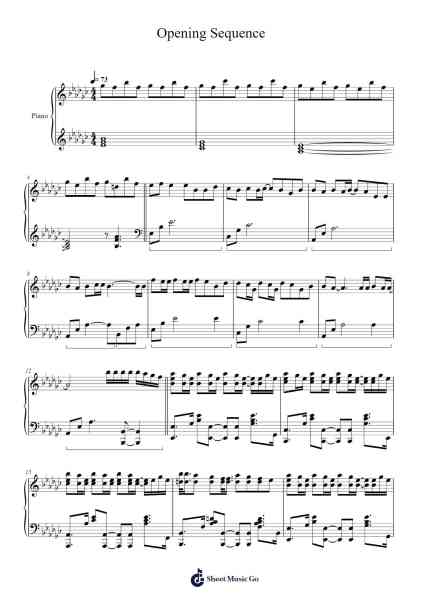 Opening Sequence Sheet Music by TOMORROW X TOGETHER-Arr.Popgram Migcky
