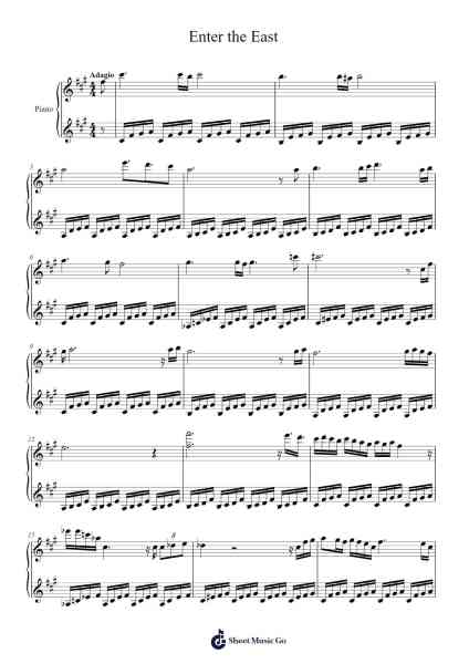 Enter the East Sheet Music by Kathfy-Arr.Sigwy Lorxine
