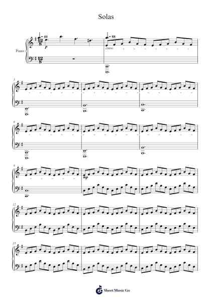 Solas Sheet Music by Jamie Duffy-Arr.Sherrah Birroll