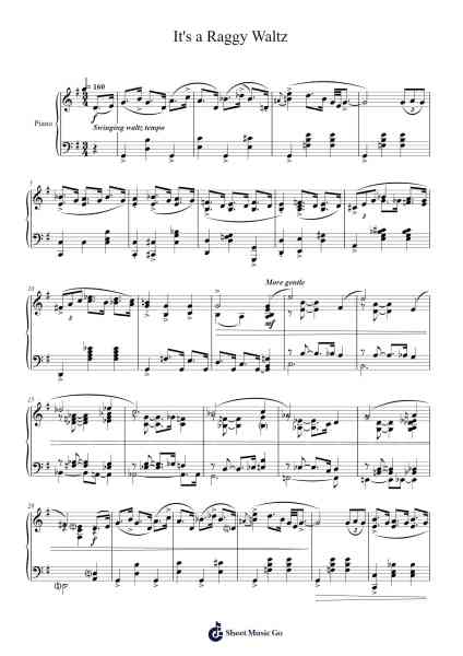 It's a Raggy Waltz Sheet Music by Dave Brubeck-Arr.Stilwald Mollswift