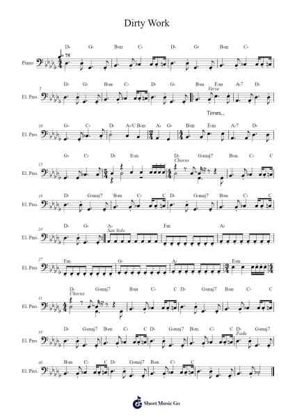 Dirty Work Sheet Music by Steely Dan-Arr.Corrie