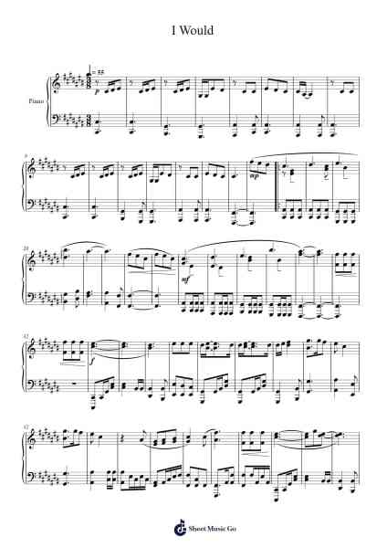 I Would Sheet Music by DAY6-Arr.Ossweet