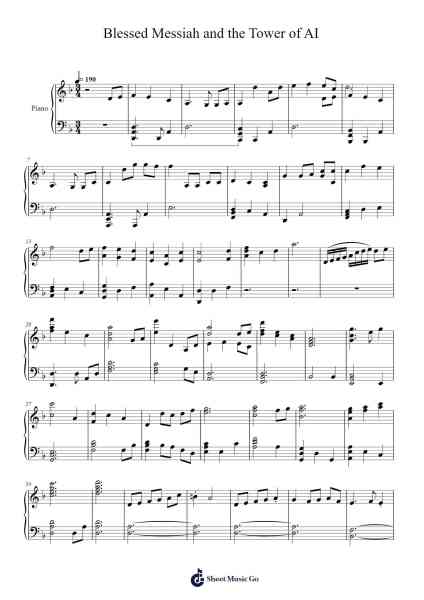Blessed Messiah and the Tower of AI Notenblatt von Hitoshizuku-P/Yama△-Arr.Ciscer Georyale
