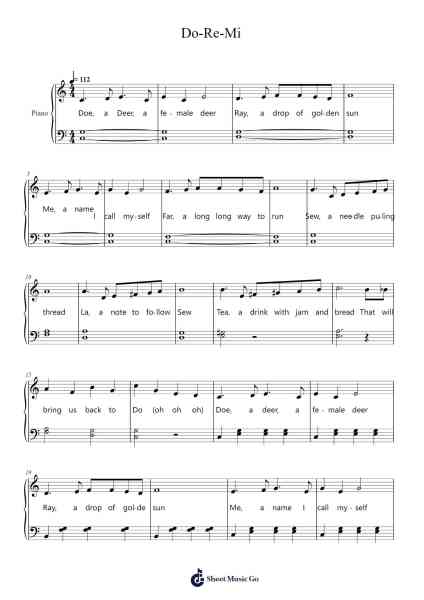 Do-Re-Mi (from The Sound of Music) in C Major Sheet Music by Rodgers & Hammerstein-Arr.Elroylitt Graycia