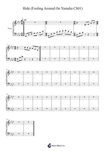 Hide (Fooling Around On Yamaha CS01) Sheet Music by Dorian Concept-Arr.Osham Noelchi