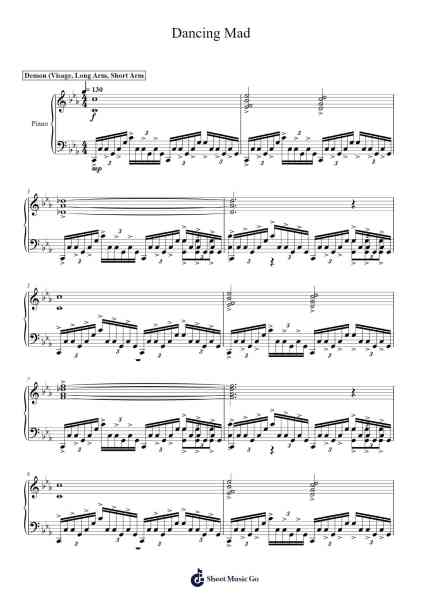 Dancing Mad from Final Fantasy VI Sheet Music by Nobuo Uematsu-Arr.Ruthfitch Housed