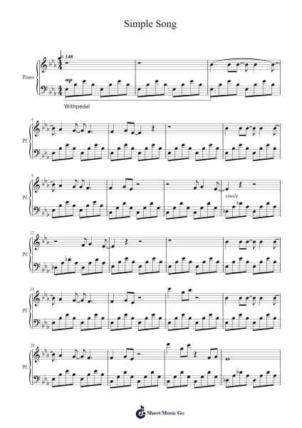 Simple Song Sheet Music by Suzanne Ciani-Arr.Cranemie