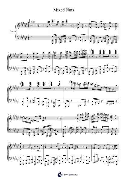 Mixed Nuts Sheet Music by Official HIGE DANdism-Arr.Bclark