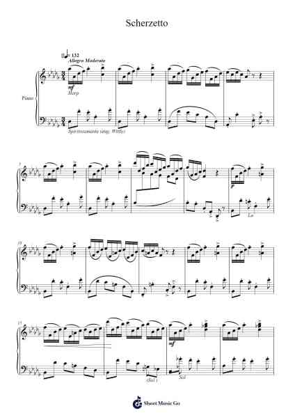 Scherzetto Sheet Music by Jacques Ibert-Arr.Hobjeames