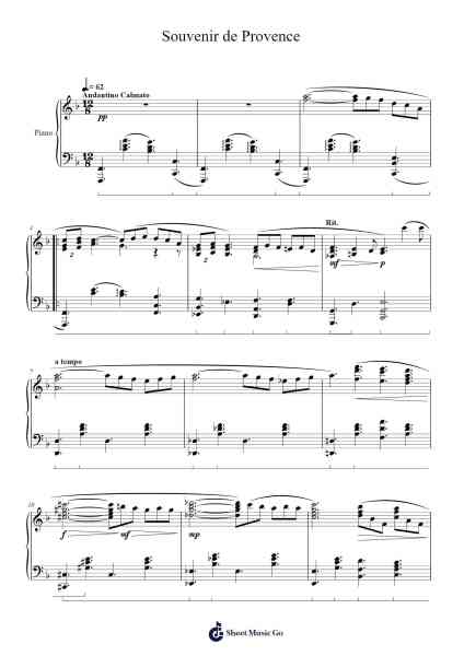 Souvenir de Provence Sheet Music by Mason Ma-Arr.Osnest Araliam