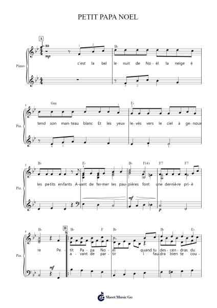PETIT PAPA NOEL Sheet Music by Tino Rossi-Arr.Maugvia Browninglogg