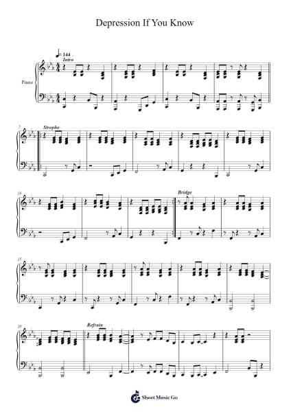 Depression If You Know Sheet Music by Jürgen Moser-Arr.Hilye