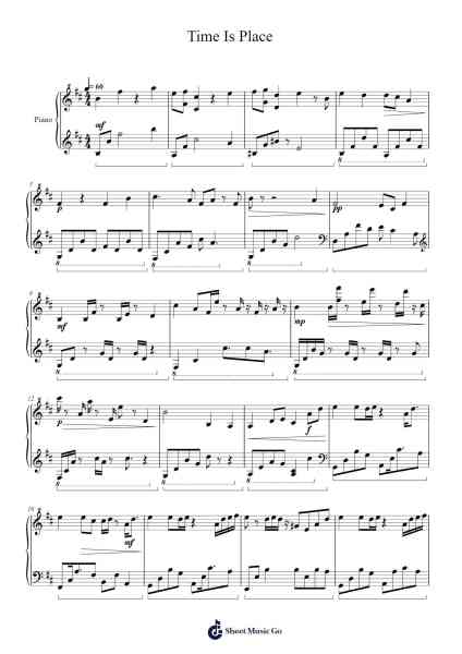 Time Is Place Sheet Music by Blackcia Perbooth-Arr.Ruthives Sibylxy