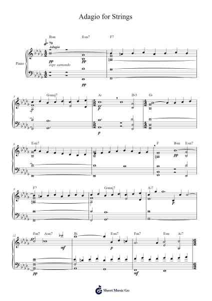 Adagio for Strings, Op. 11 Sheet Music by Samuel Barber-Arr.Pearroe