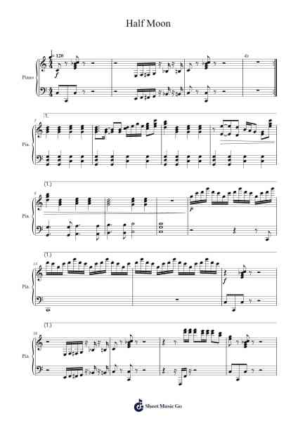 Half Moon Sheet Music by Janis Joplin-Arr.Felnah Puvien