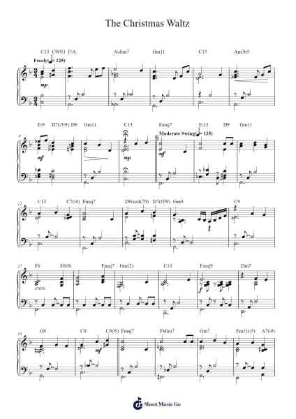 The Christmas Waltz Sheet Music by Michael Bublé-Arr.Lambken Bespag