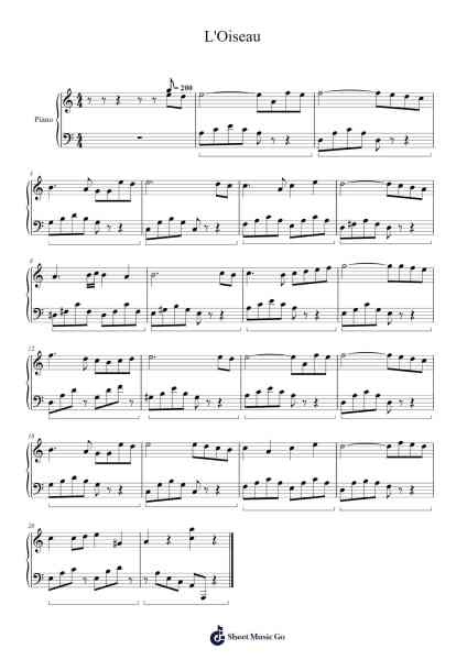 L'Oiseau Sheet Music by undefined-Arr.Morsechi Billra