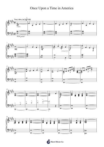 Once Upon a Time in America Sheet Music by Ennio Morricone-Arr.Surdred