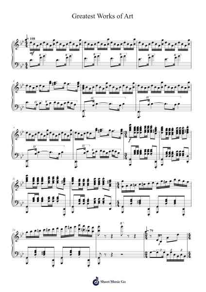 Greatest Works of Art Sheet Music by Jay Chou-Arr.Milesbelle
