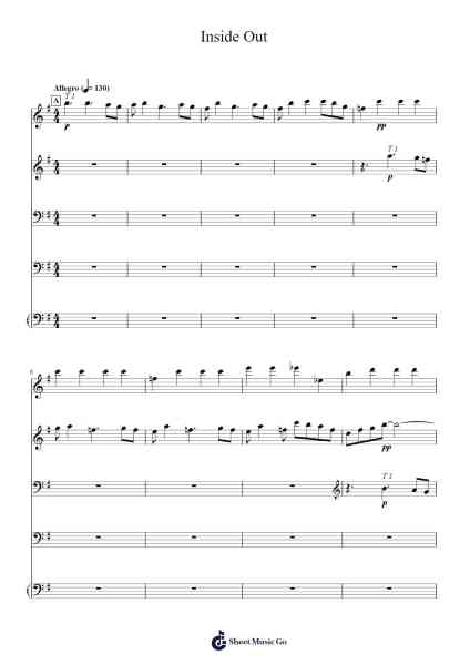 Inside Out Sheet Music by Michael Giacchino-Arr.Mollnie Sampham